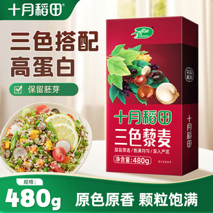 十月稻田三色藜麦480g白黑红藜麦米粗粮混合杂粮均衡配比官方旗舰
