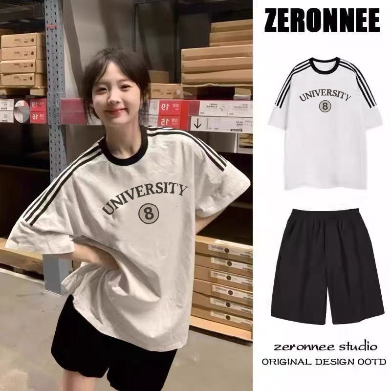 女童短袖t恤夏季套装2025新款大童韩版宽松纯棉半袖儿童洋气夏装,童装/婴儿装/亲子装,套装,淘宝优惠券,粉丝福利购,淘宝优惠卷