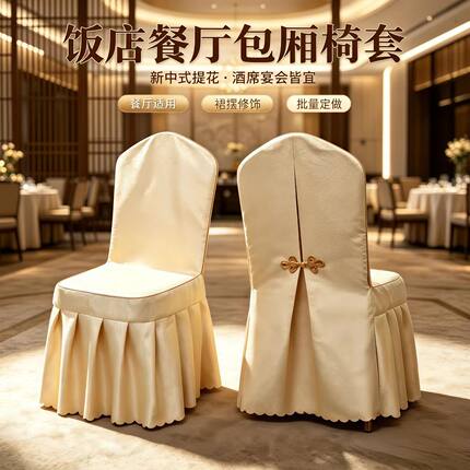 酒店餐厅餐桌餐椅饭店宴会凳套座椅凳子椅子套罩专用婚庆椅套定做