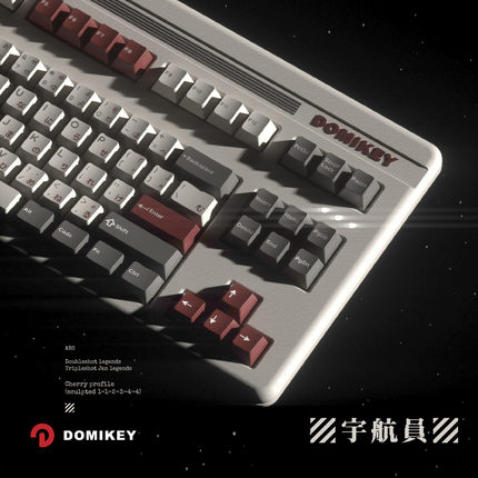 键帽馆Domikey宇航员二 三色日文灰白客制化原厂高度机械键盘键帽