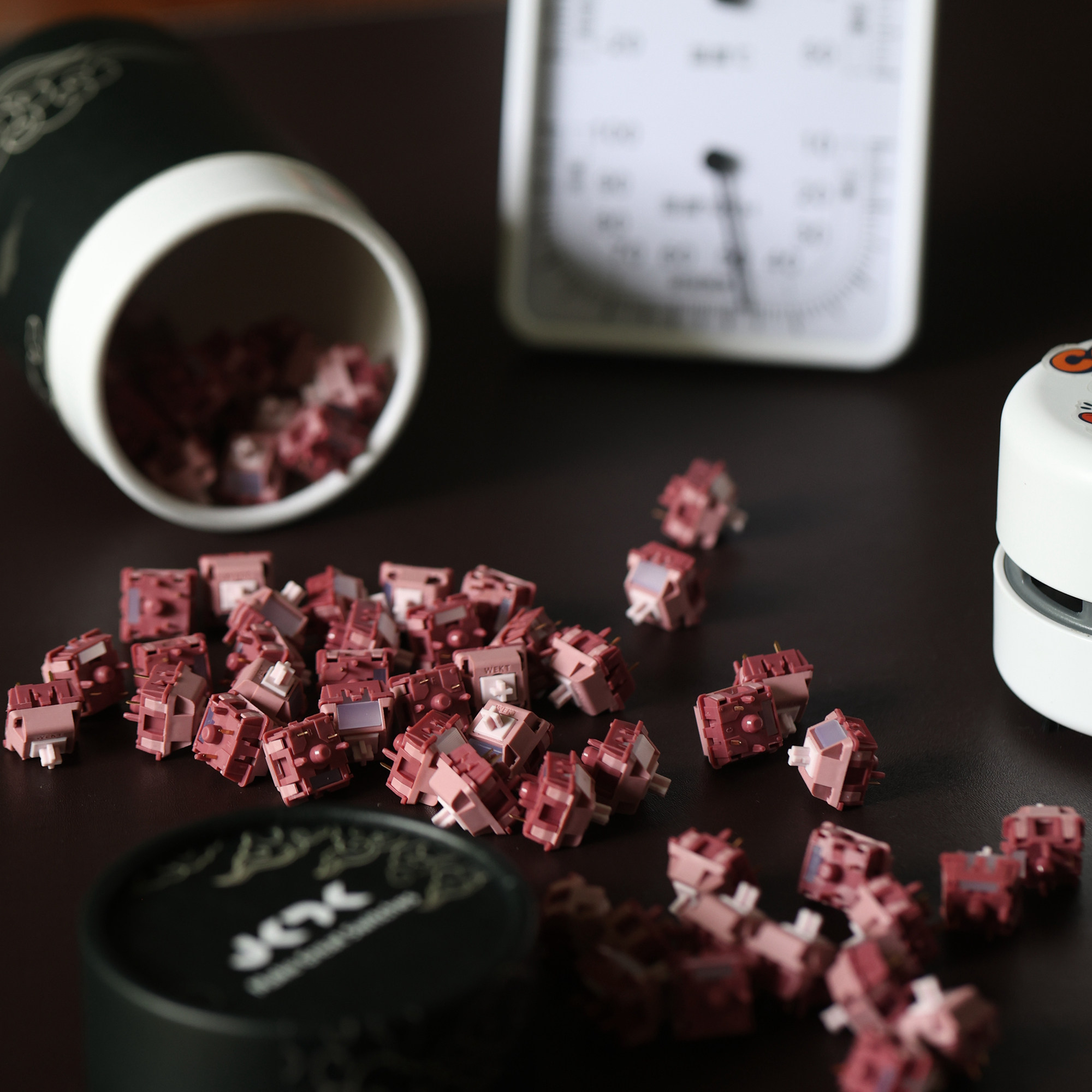 JKDK×WEKT豆沙粉轴Dusty Pink Switch MX五脚线性轴闷响中频石子图片