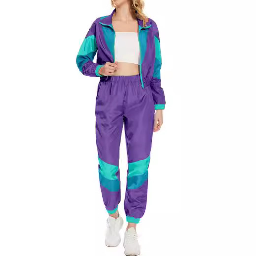 万圣节嘻哈运动服复古迪斯科运动服cosplay派对舞台表演服75D