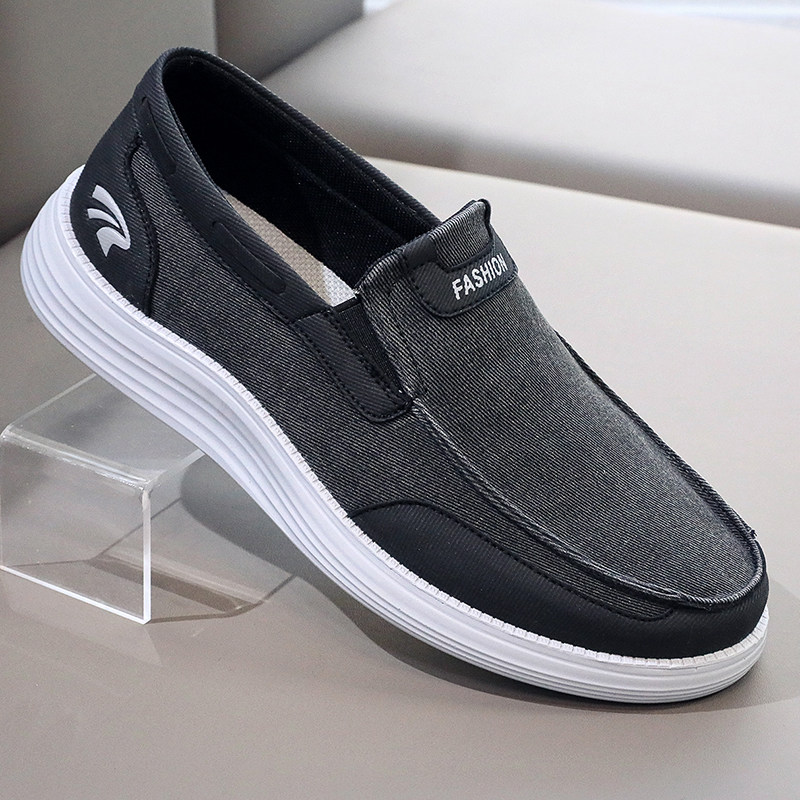 春秋款老北京布鞋男士休闲鞋一脚蹬舒适帆布鞋透气轻便爸爸工作鞋,流行男鞋,布鞋,淘宝优惠券,粉丝福利购,淘宝优惠卷