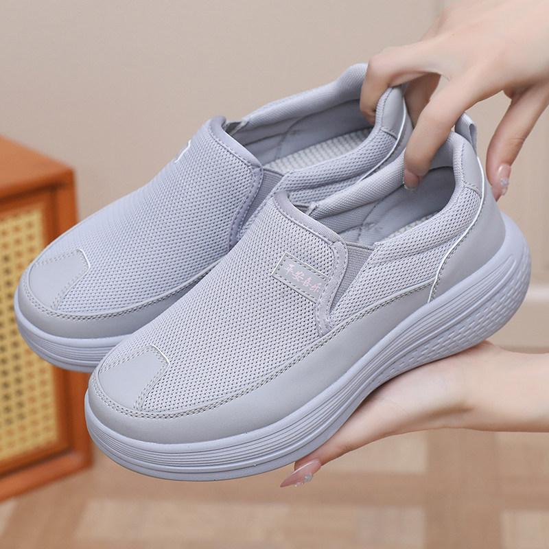 春秋老北京布鞋女一脚蹬网面老人健步鞋透气中老年妈妈运动休闲鞋,女鞋,网面鞋,淘宝优惠券,粉丝福利购,淘宝优惠卷