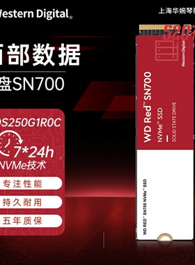 西部数据红盘SN700网络NAS储存固态RedSSD硬盘M.2 NVME 500G/1T