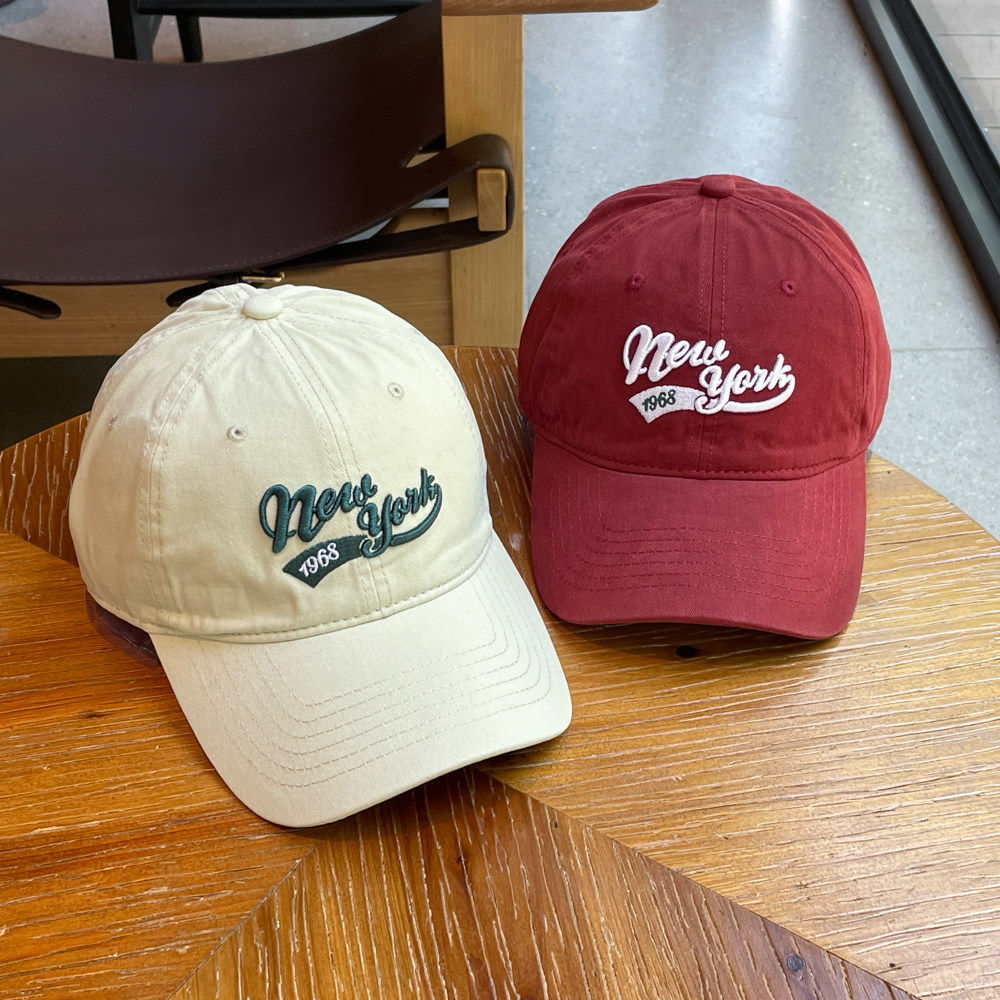 秋冬新款大头运动显脸小棒球帽子女日系情侣款遮阳防晒鸭舌帽男潮