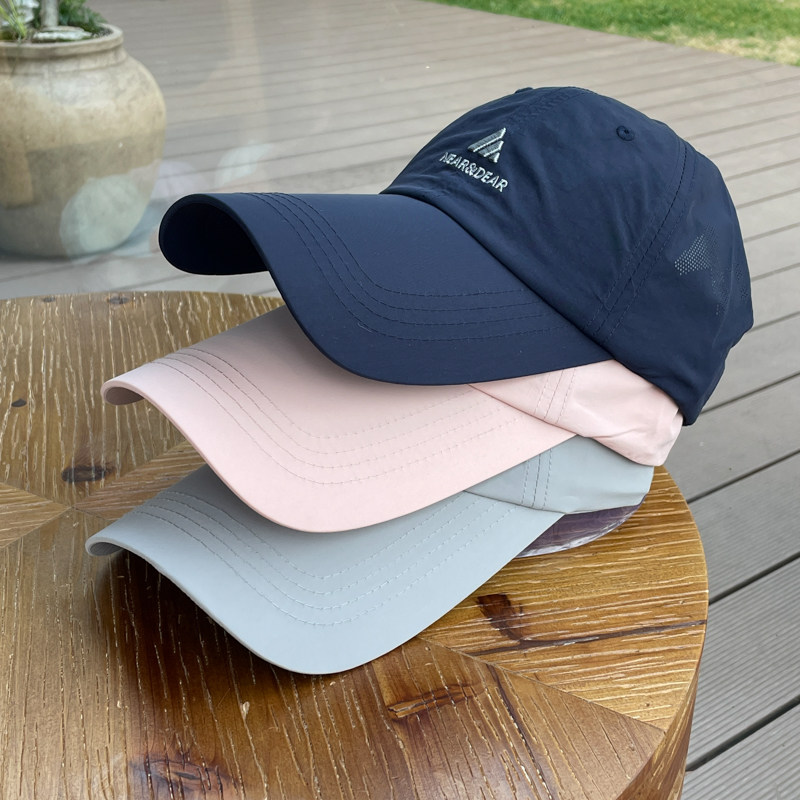 10cm加长帽檐网眼速干大头情侣棒球帽女遮阳防晒钓鱼鸭舌帽子男潮