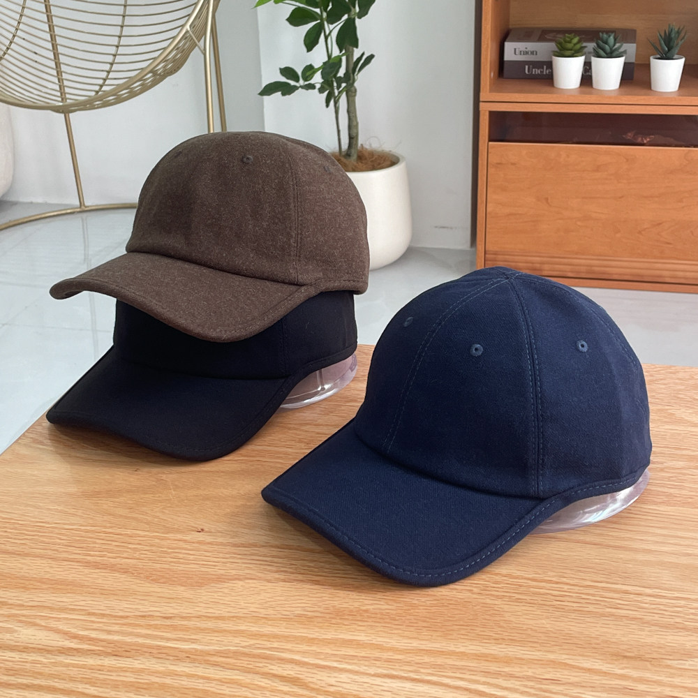 秋冬新款复古宽檐显脸小棒球帽