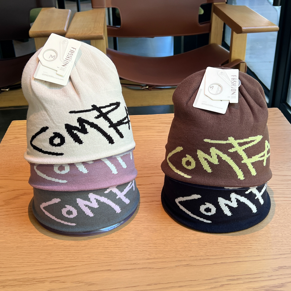 显脸小软糯针织毛线帽堆堆帽女