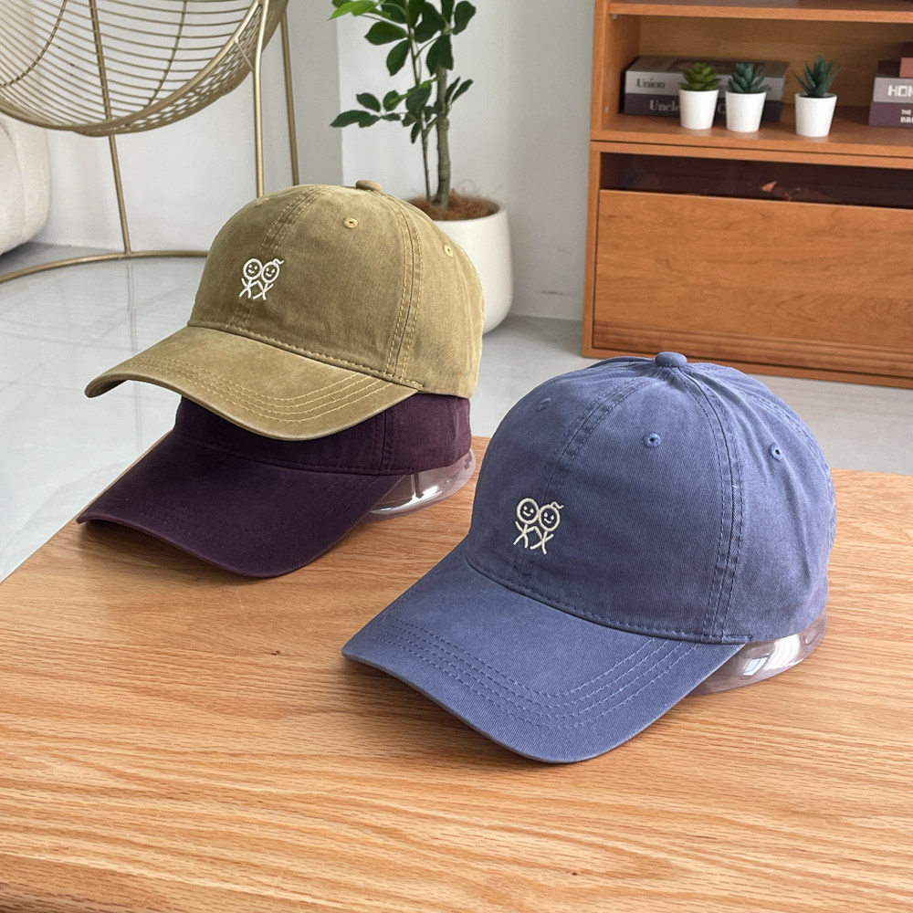 火柴人logo刺绣遮阳棒球帽男女