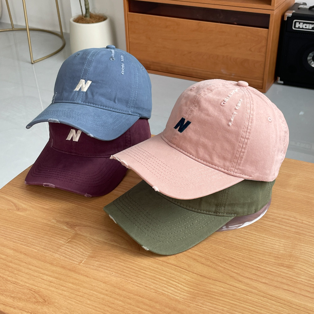 高品质简约N字母软顶棒球帽男女