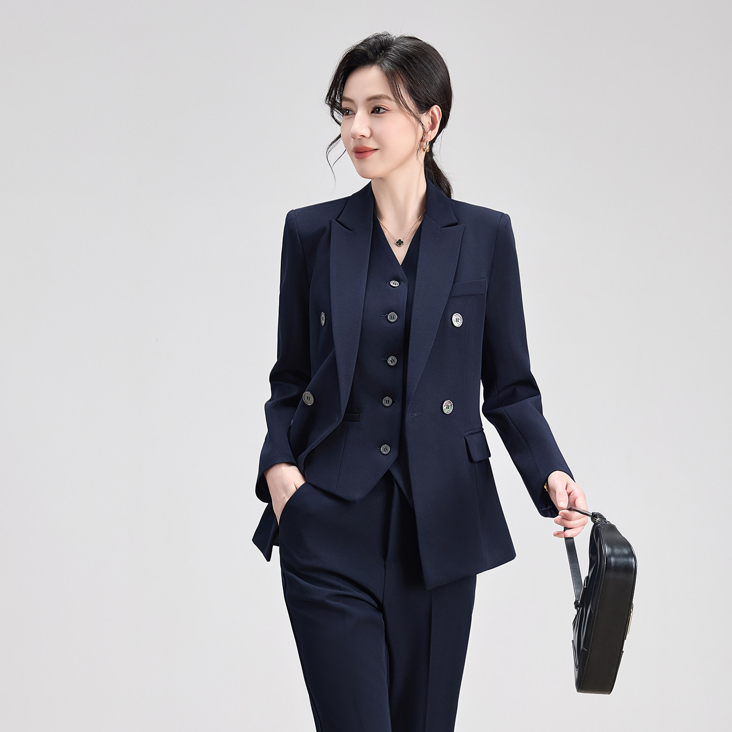 职业西装套装女2026春秋新款气质高级通勤面试正装工作服西服外套