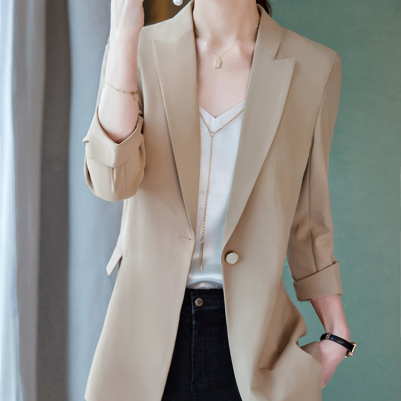 高级感小西装外套女春夏季新款时尚韩版气质薄款休闲宽松西服上衣
