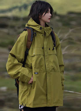 Nobodyknows秋冬骑行户外机能徒步情侣夹克连帽三合一冲锋衣外套