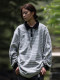 Nobodyknows300G复古条纹POLO衫 翻领春秋款 重磅加厚宽松男女上衣