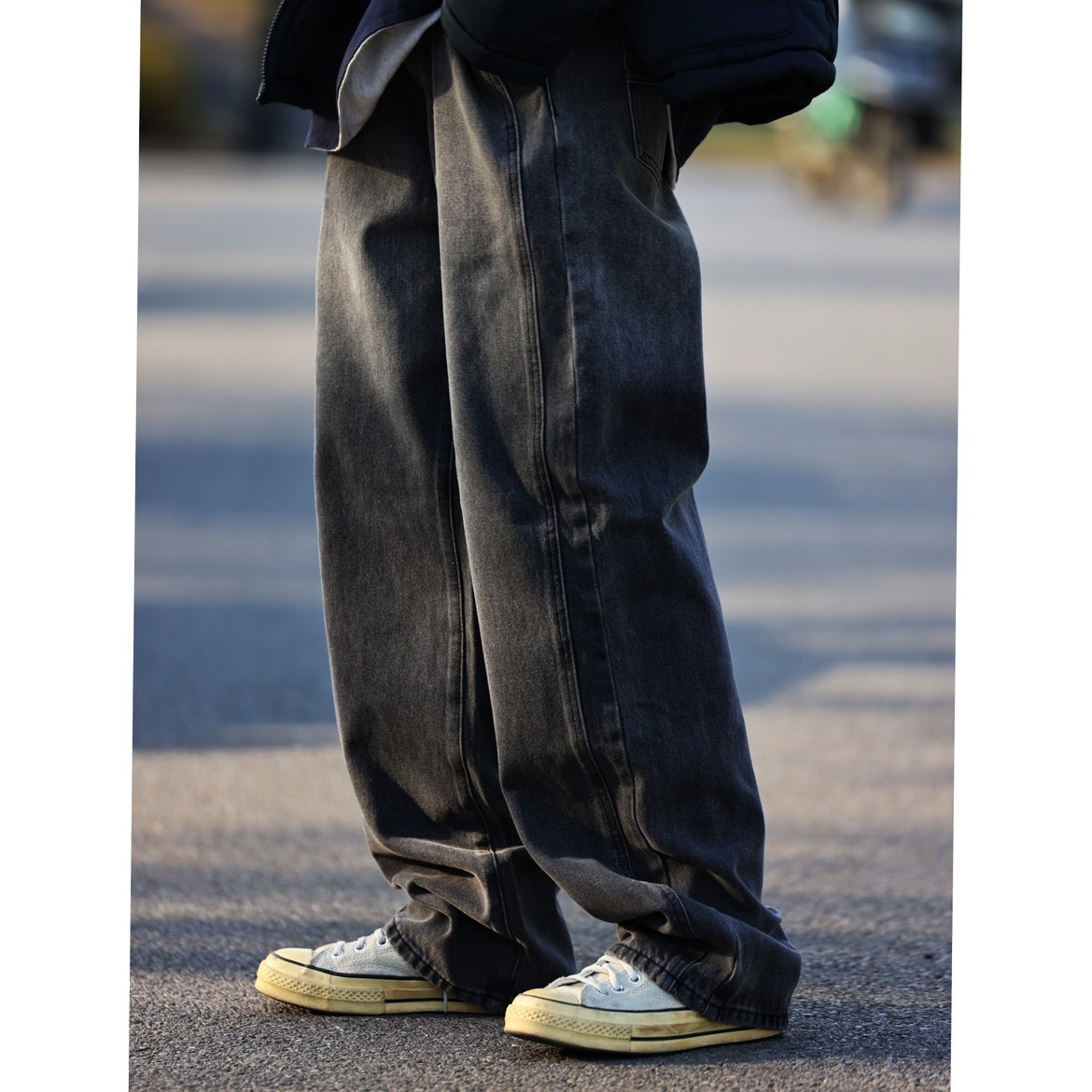 Nobodyknows 美式水洗复古做旧潮流牛仔裤直筒宽松百搭阔腿休闲裤,男装,牛仔裤,淘宝优惠券,粉丝福利购,淘宝优惠卷