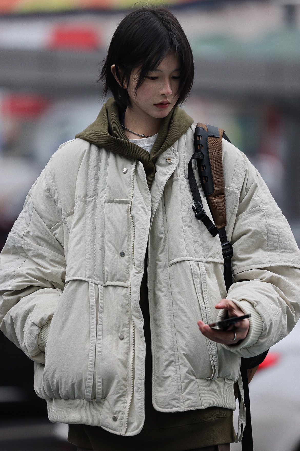 棒球服休闲羽绒服立领复古