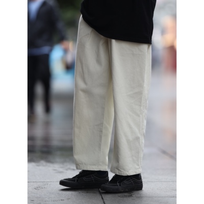 日系复古休闲宽松九分长裤