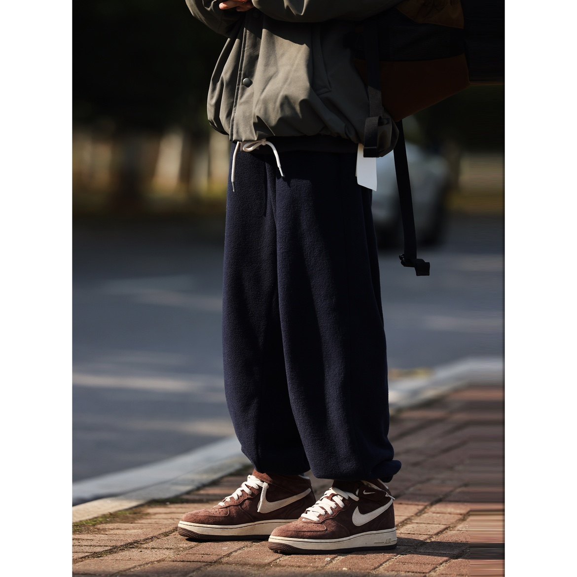 Nobodyknows 秋冬日系摇粒绒加厚休闲裤宽松卫裤束脚运动加绒长裤,男装,卫裤,淘宝优惠券,粉丝福利购,淘宝优惠卷