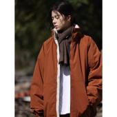 Nobodyknows冬季 复古日系撞色立领男女百搭工装 棉服休闲加厚棉衣