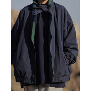 Nobodyknows 日系山系户外机能立领纯色夹克外套男女宽松百搭上衣