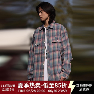 日系简约休闲情侣衬衫