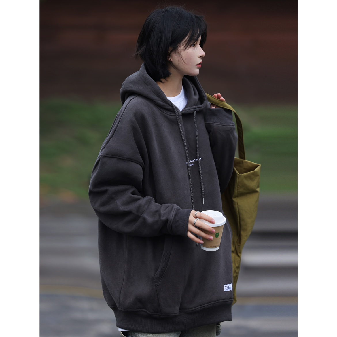 连帽日系复古连帽卫衣