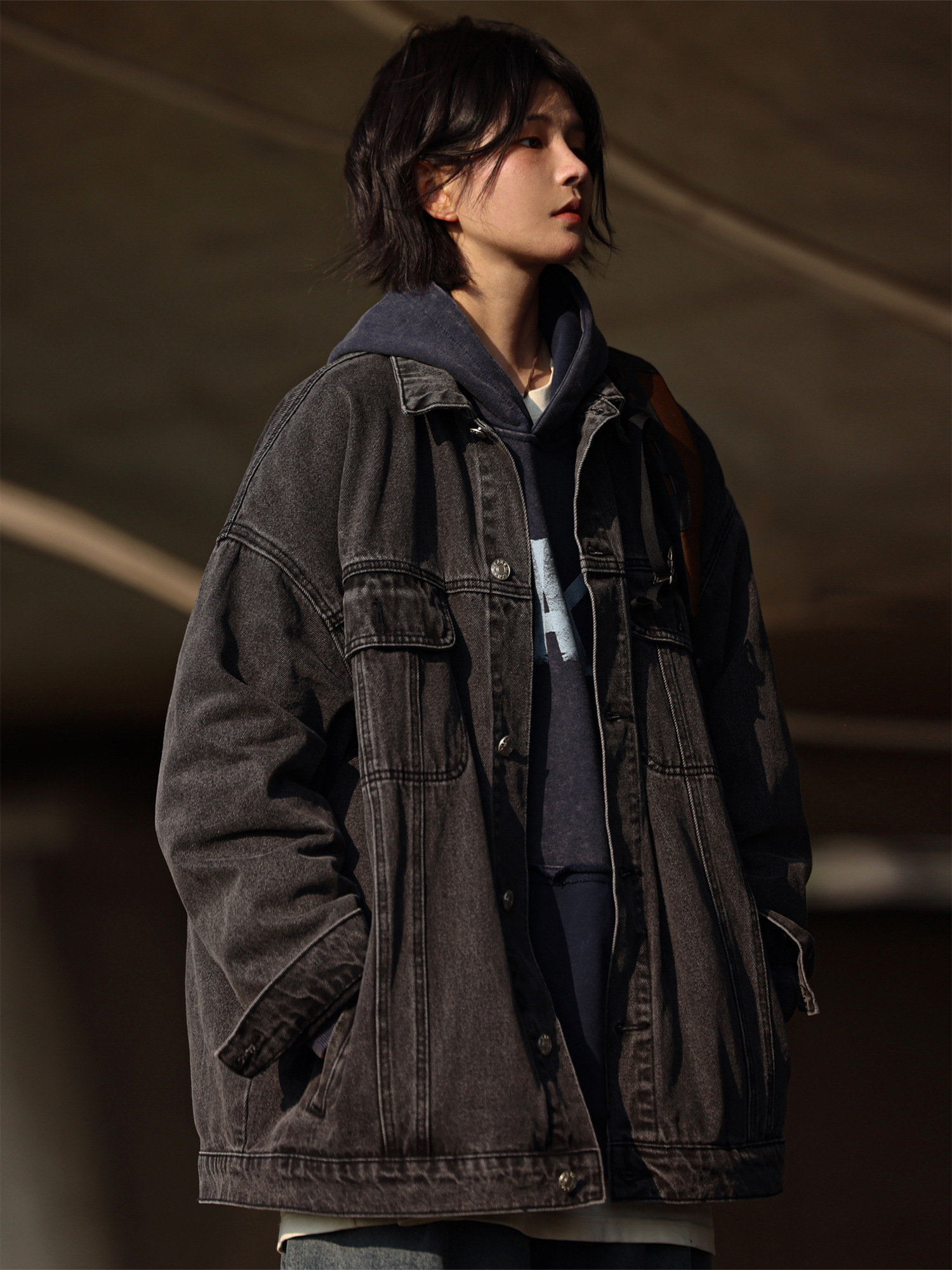 Nobodyknows复古水洗牛仔外套