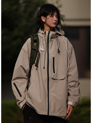 Nobodyknows防风防水山系户外机能进藏潮外套男春秋连帽冲锋衣女