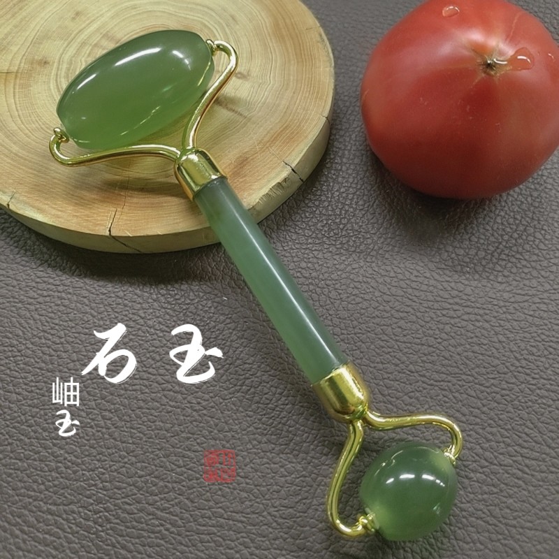玉石脸部面部美容按摩滚轮刮痧眼部提拉紧致痩脸
