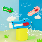 辉柏嘉 可爱无碎屑 德国可推拉创意卡通鳄鱼橡皮擦学生用滑动式