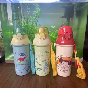 SKATER斯凯达 儿童小学生水杯直饮水壶蜡笔小新龙猫版日产480ml