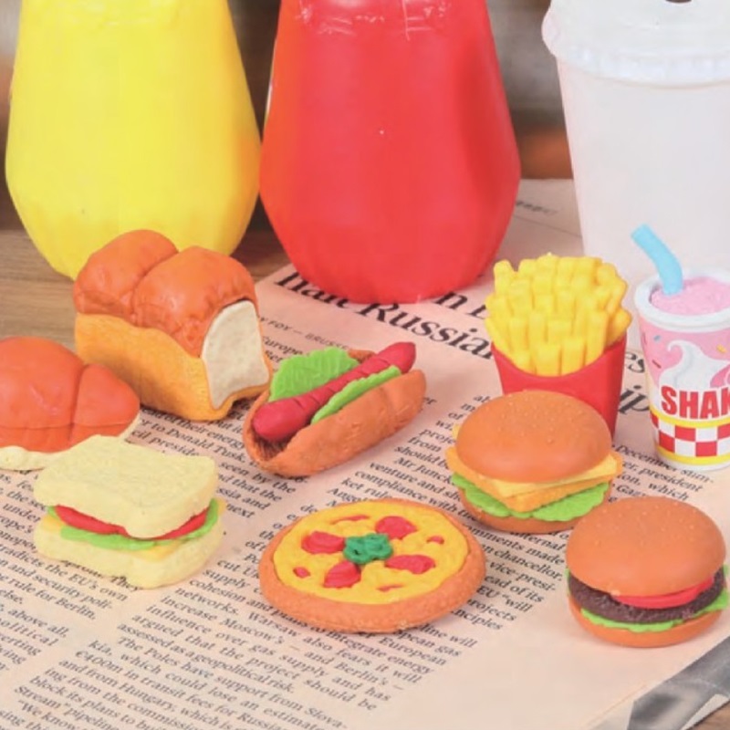 IWAKO岩泽儿童趣味橡皮快餐系列