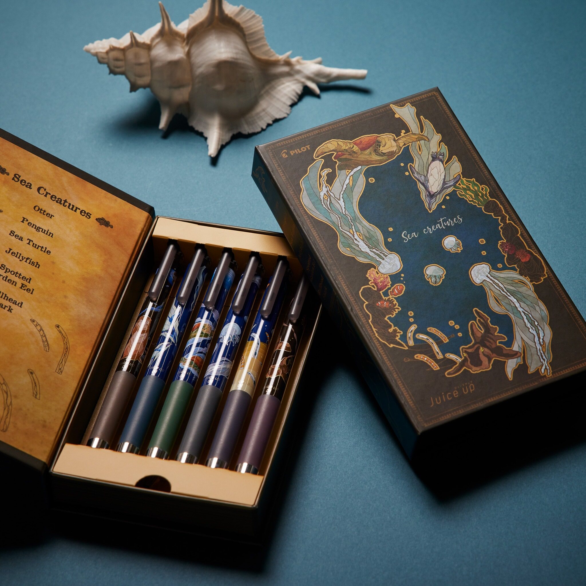 pilot 百乐 juice up果汁笔海洋生物限定款按动中性笔礼盒 0.4mm