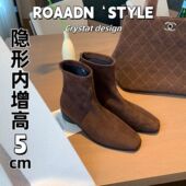 巨好看短靴女2025新款 内增高33 34小码 秋冬加绒马丁靴弹力瘦瘦靴