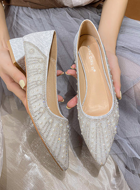 34小码女鞋313233中粗跟春款法式单鞋女2025年新款百搭晚晚鞋大码