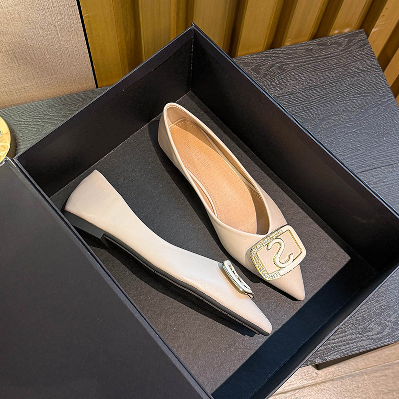 法式配裙子平底裙子春款气质单鞋女2026年新款一脚蹬百搭大码女鞋,女鞋,浅口单鞋,淘宝优惠券,粉丝福利购,淘宝优惠卷