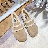 女秋冬毛毛鞋 女鞋 加绒棉鞋 晚晚鞋 勃肯鞋 34小码 外穿2024年新款