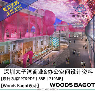 伍兹贝格深圳太子湾商业&办公空间室内公区精装设计PPT方案效果图