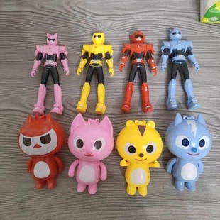 迷你特工队摆件生日装饰男孩机器护卫网红特攻玩具卡通可爱摆件