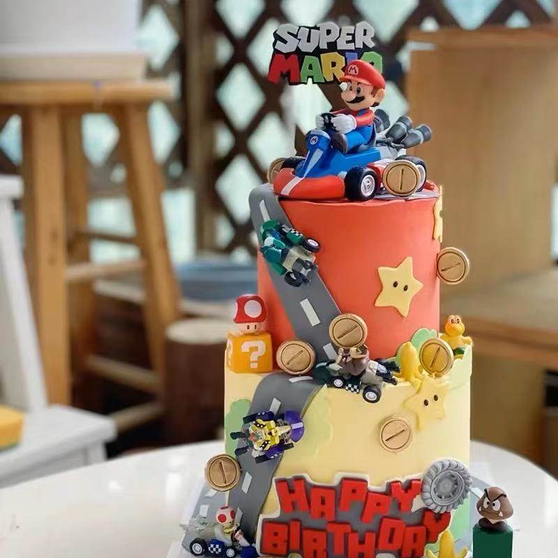 超级玛丽蛋糕摆件软陶蘑菇插牌小恐龙马里奥儿童派对生日插旗,节庆用品/礼品,蛋糕/烘焙装饰用品,淘宝优惠券,粉丝福利购,淘宝优惠卷