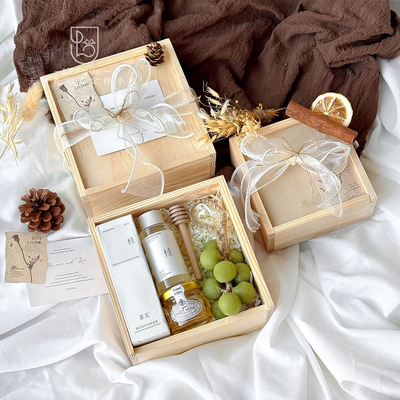 伴手礼女伴娘高档实用礼物森系木盒空盒子小众高级感伴郎伴手礼