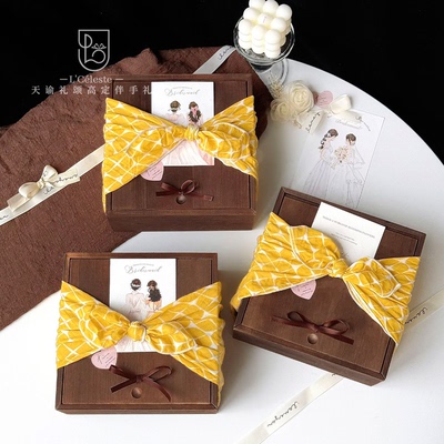 木质风韩系伴手礼礼盒空盒