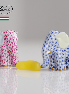 Herend海兰德赫伦匈牙利进口手绘瓷偶手办可爱小动物生肖雕塑摆件