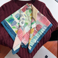 絲棉！【童話鎮(zhèn)】透氣耐用桑蠶絲有機(jī)棉圍巾絲綿絲巾女63cm