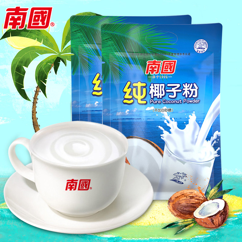 南国营养无蔗糖320g袋装纯椰子粉