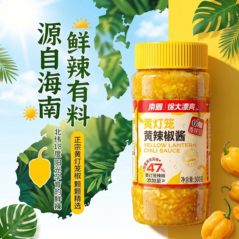 南国黄灯笼500g下饭拌面调味酱图片