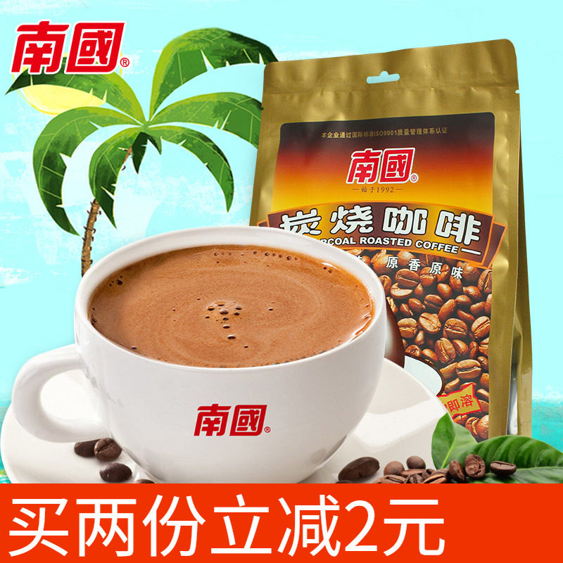海南南国炭烧咖啡340g速溶咖啡咖啡健身拿铁咖啡官方直发_虎窝淘