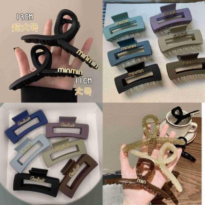 发夹日韩方块抓夹交叉字母哑光