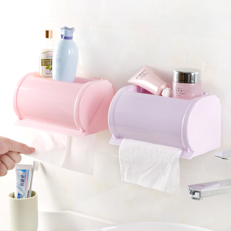 厕所卫生间免打孔纸巾盒